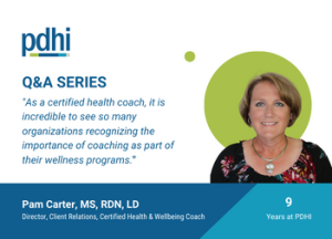 Photo of woman with quote about health coaching