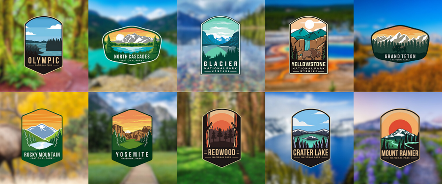 Park Pass - Northwest badges and landscape images